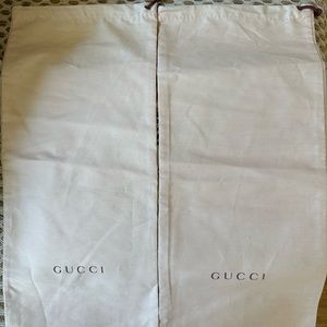 2 Genuine Gucci dust bags for shoes. Brand new, never used.